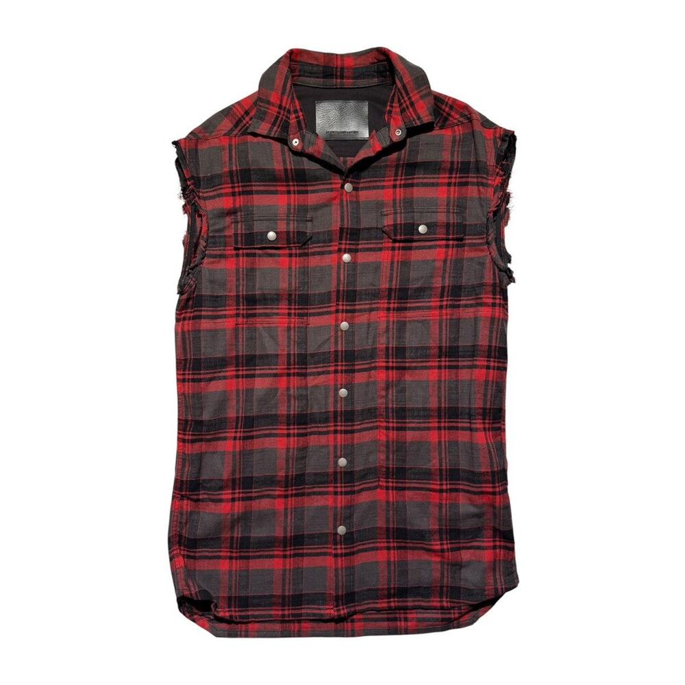 $1,070 Plaid oversized backstrap flannel